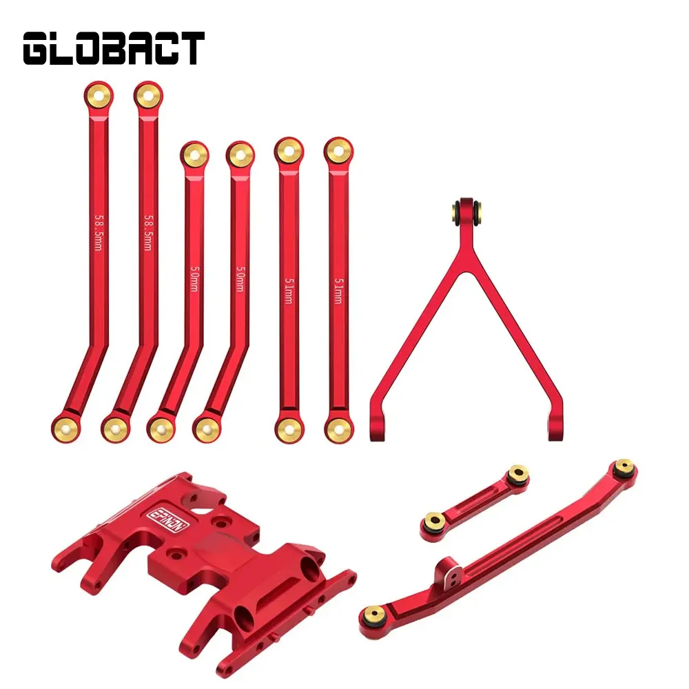 GLOBACT Aluminum CNC Steering Link Rod Wheelbase For 1/24 Axial SCX24 JLU AXI00002 Bronco AXI00006 C10 AXI00001 RC Crawler Car