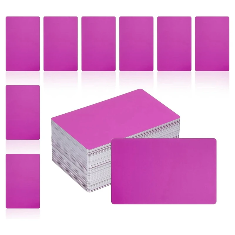 200Pcs Metal Business Card Blanks,1/64 INCH Thick 3.4X2 Inch Aluminum Laser-Engraving Materials Unique Cards