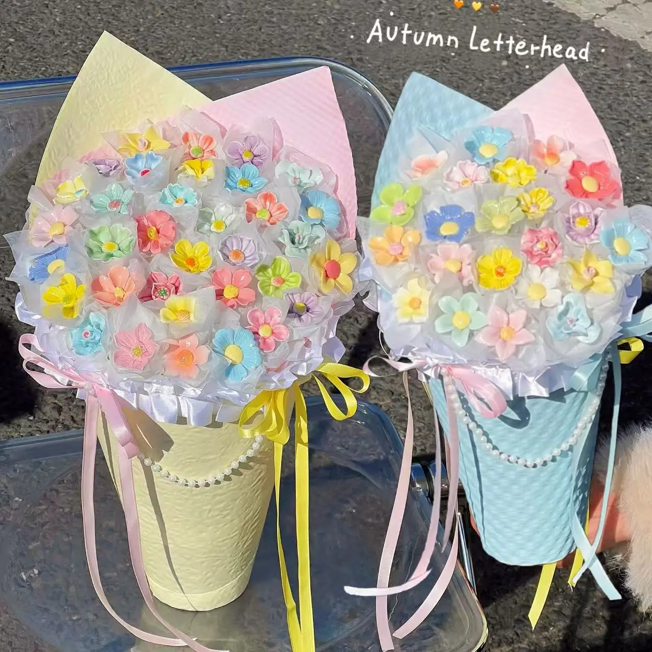 Ceramic bouquet valentine's day birthday gift ice cream milk tea cup
