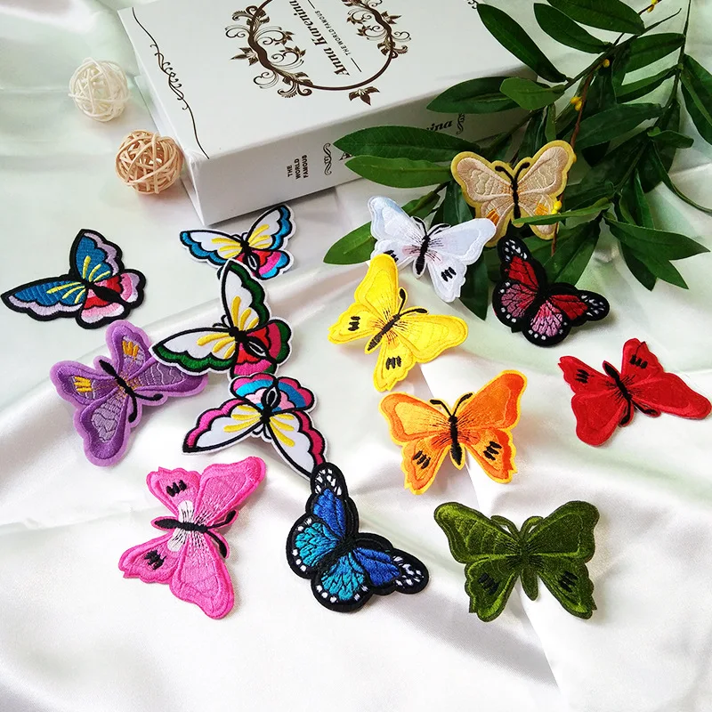 37 Color Butterfly Embroidery Patches for Clothing Patch Iron on Patches for Children\'s Clothes Sports Shoes Patch Embroidered