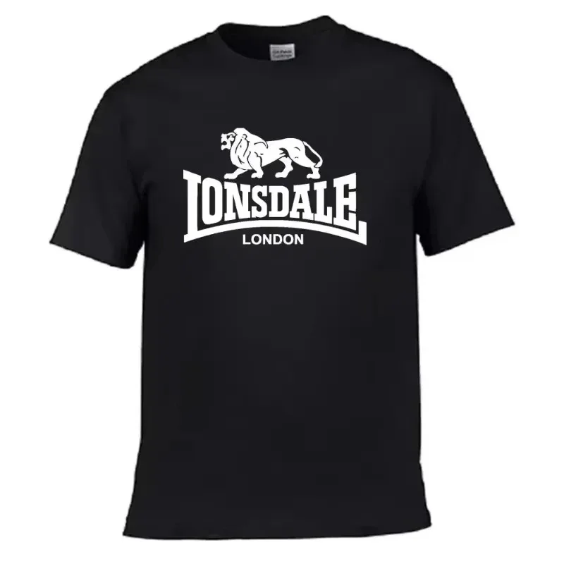 

Men's T Shirt Lion Lonsdale Printed Short Sleeved Summer and Comfortable Cotton Streetwear Tee Shirt Men Clothing