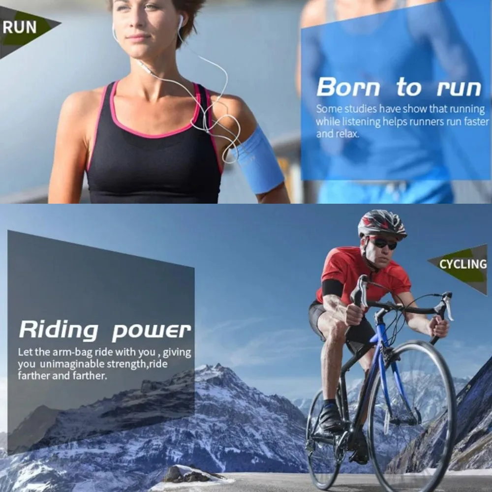 

Спортивный чехол-нарукавник для телефона из териленовой ткани: нескользящий, легкий, эластичный, портативный, для спортзала и бега