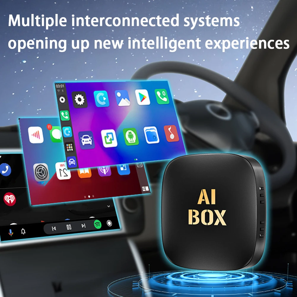 

Android 13 Wireless CarPlay Android Auto Adapter AI Box Plug and Play Converts Wired To Wireless 5G WIFI Bluetooth-compatible