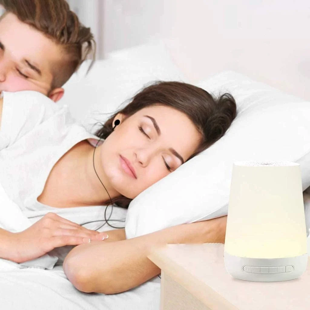 Baby Sleep Aid Machine with Night Light & White Noise, USB Powered Soother for Infant Toddler Home Nursery Smart Sound Device