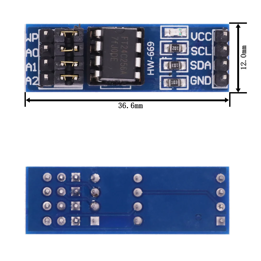 AT24C256 interfejs I2C moduł pamięci EEPROM IIC jednoukładowy rozwój mikrokomputera inteligentne akcesoria samochodowe