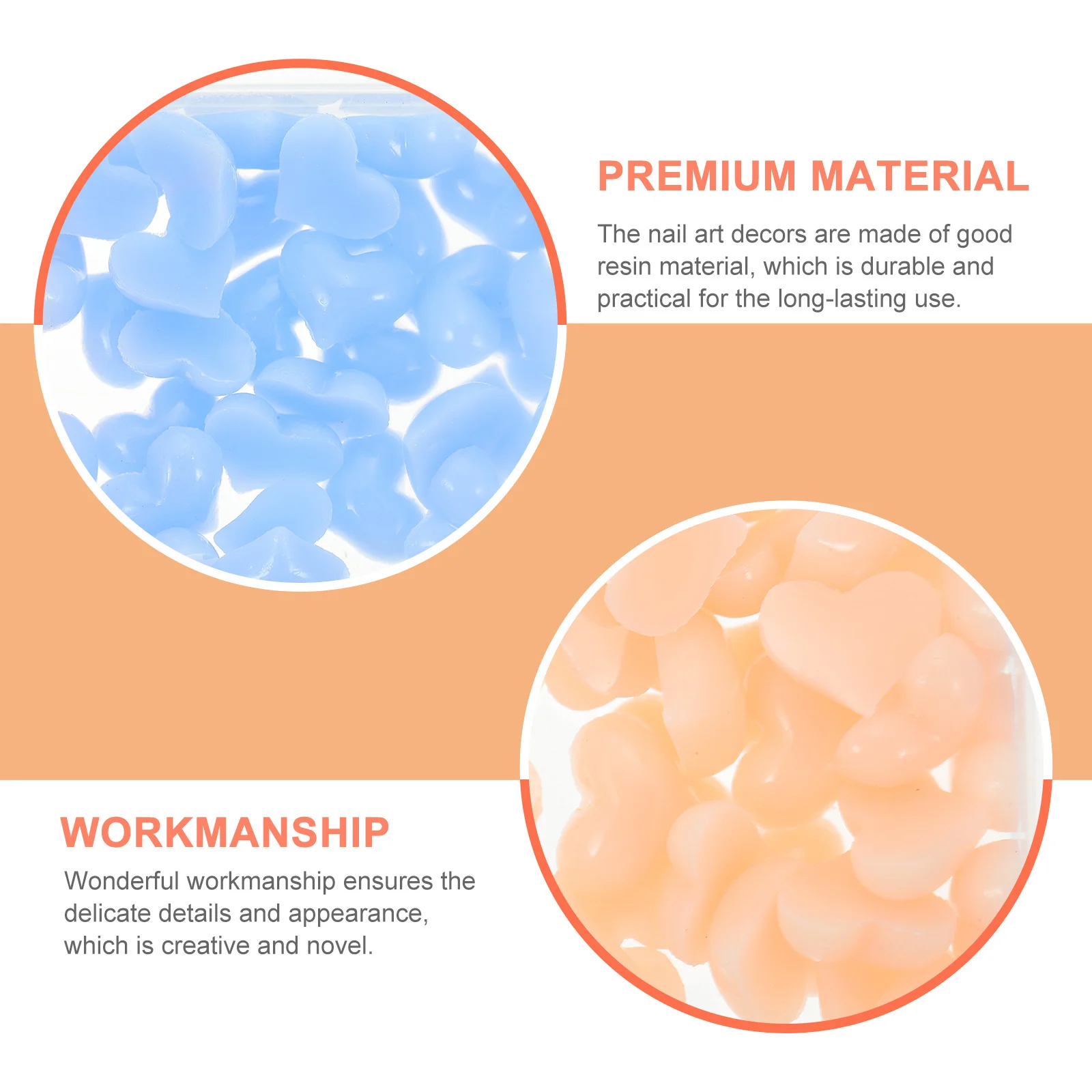 

1box Resin Heart Nail Charms Love Heart Design Nail Art Decorations Lightweight Manicure DIY Salon Accessory Manicure DIY Decor