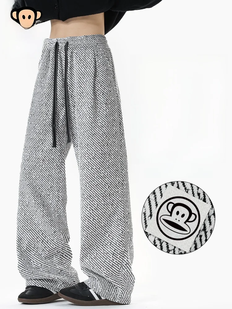 

PaulFrank American Sle Casual Pants Men's Loose Straight Leg Wide Leg Pants Autumn New Sle Breathable Polyester Fiber