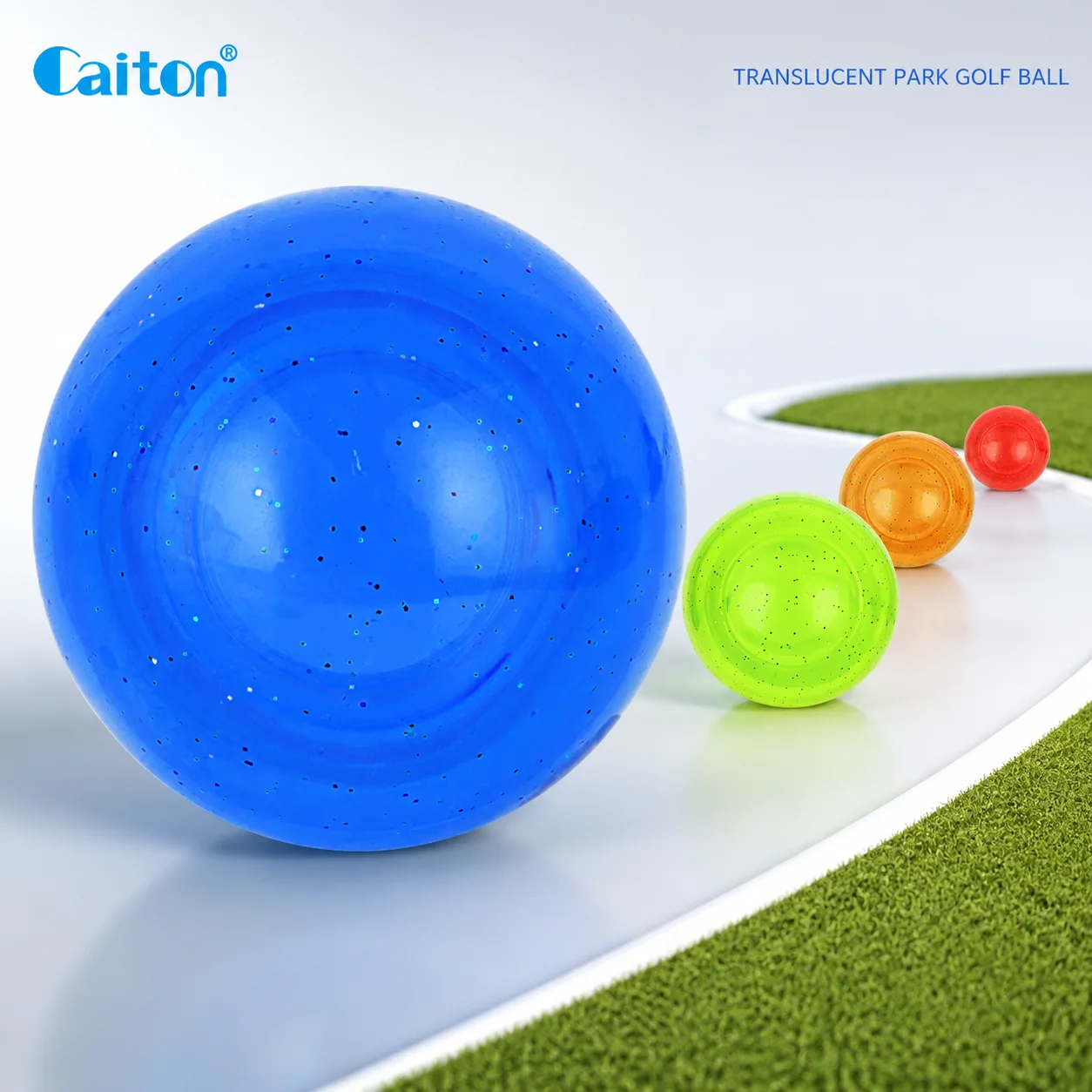 Caiton 1 Stück 4-Schicht-Parkgolfball – Überlegene Haltbarkeit, verbessertes Spin, leuchtende Farben, hohe Elastizität, für Spaß und Training.