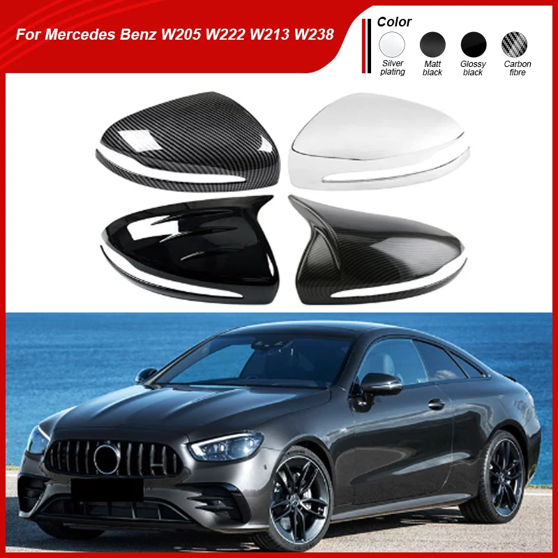 

for Mercedes Benz W205 W222 W213 W238 X205 X253 C217 W463 C253 W253 C GLC E G Class Car Exterior Side Rearview Mirror Cover Trim