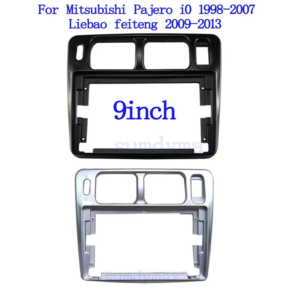 

9-дюймовая радиопанель для Liebao Feiteng Mitsubishi Pajero io 1998-2008, стерео панель, GPS рамка, комплект крепления для приборной панели, рамка, автомобильные аксессуары