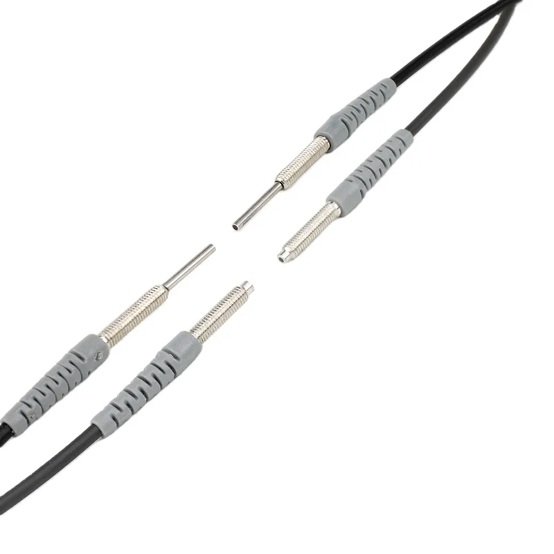 Laser Fiber Sensor Optoelectronic M3 Through Beam of Light Fiber Optic Sensor Cable and Sensor Probe with Fiber Amplifier