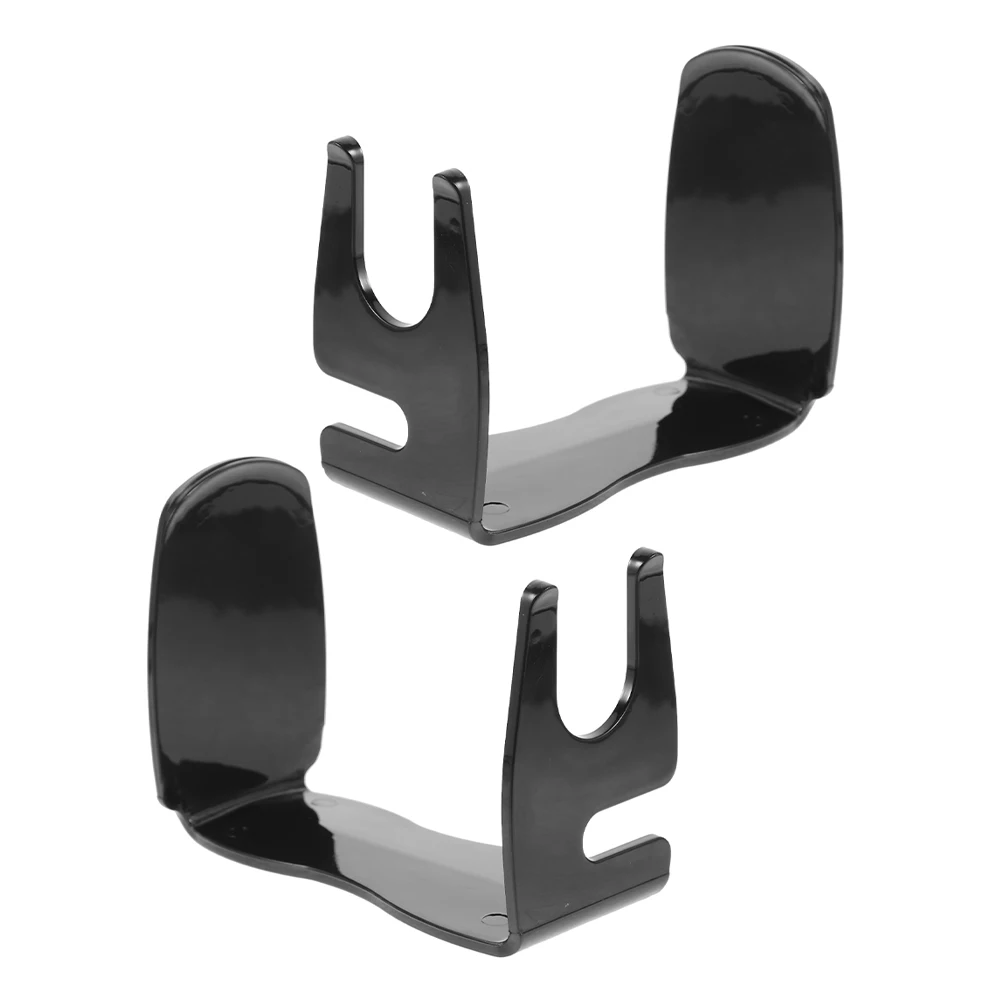 

2pcs Razor Stand for Men Black Plastic Shaving Brush Holder Compact Bathroom Grooming Tool Organzier Durable Design