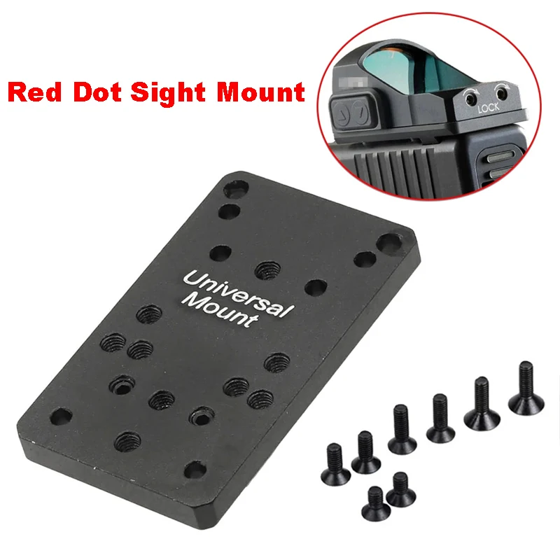 Universal Tactical Rear Sight Scope Mount Plate Base Red Dot Scopes Adapter Fits All Glock Except 21/42/43 Handgun Pistol Caza