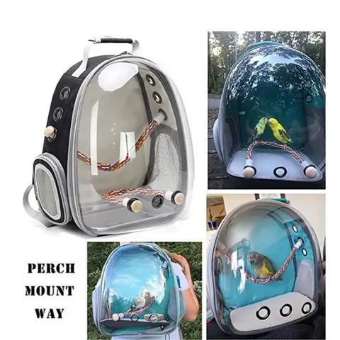 12.6inch Tall New Bird Carrier - Lightweight Portable Small Pet Travel Backpack Suitable for Small Parrot Sugar Glider & Hamster