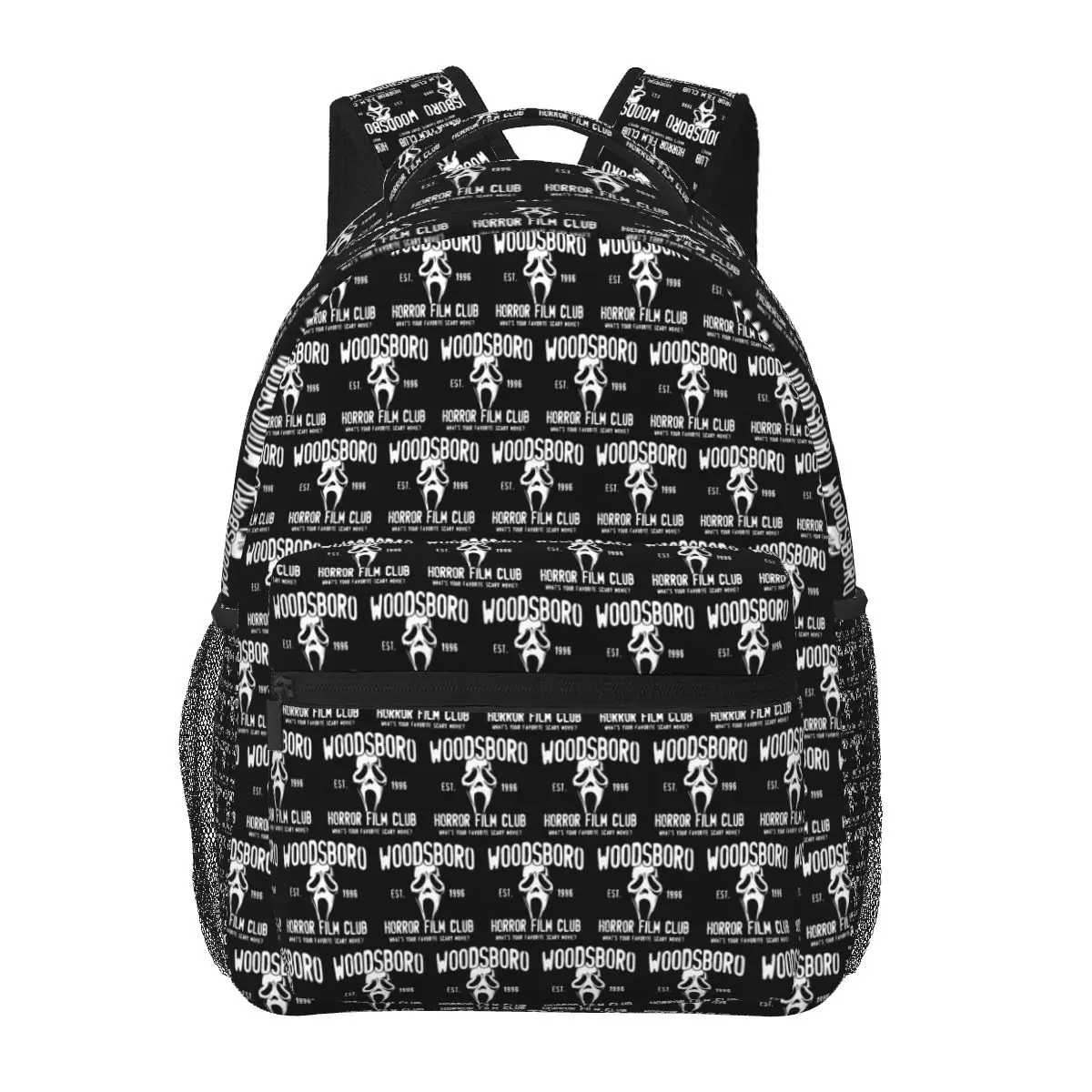 Scream Woodsboro Film Club Student Backpack School Bag Hiking Travel Daypack for Boys Girls Fashion Bookbag Shoulder Bags