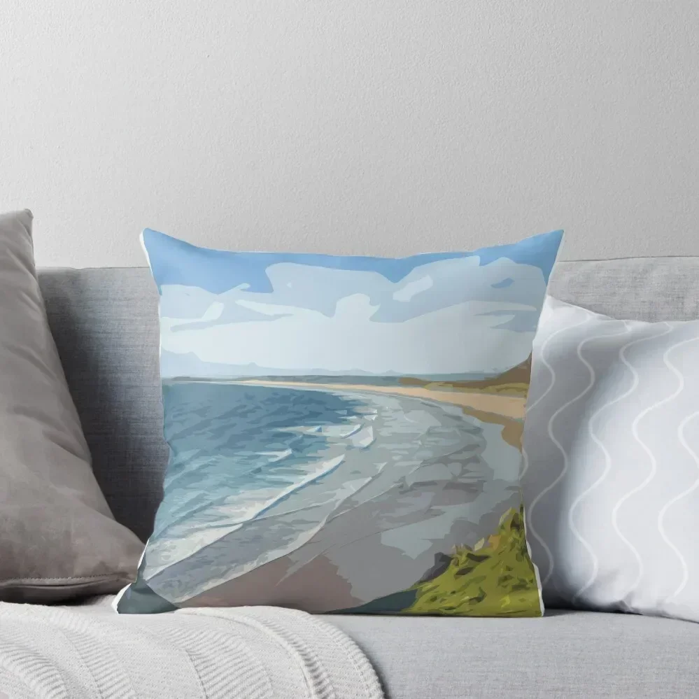 Rhossili Beach - Gower Peninsula Throw Pillow Cushion Child Sofas Covers Cushions luxury sofa pillows pillow