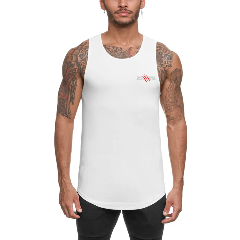 Running Vest Men Plain Mesh Quick Dry Summer Sleeveless Gym Workout Tank Top Breathable Fitness Bodybuilding Sport Absorb sweat