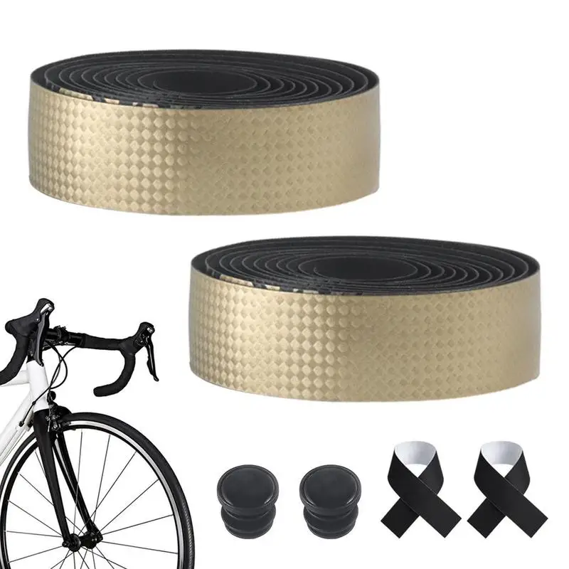 

Handlebar Tape For Cycles 2 Rolls Handlebar Grip Tape Shock-Absorbing Cycling Handlebar Wrap Non-Slip Cycle Winding Tape For