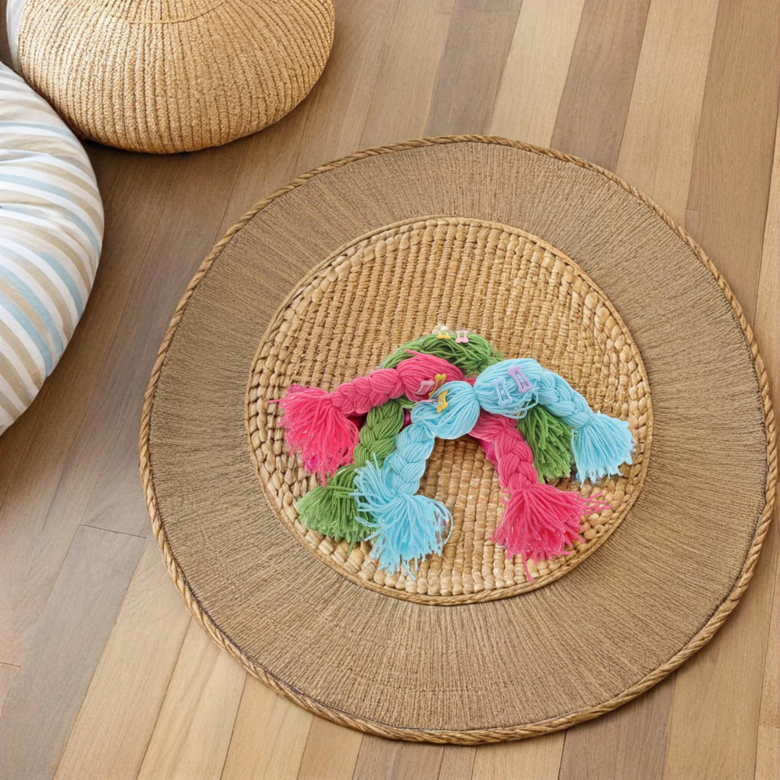 

3Pcs Pet Headwear Wigs for Small Dogs Funny Dog Role-Playing Cosplay Adjustable Pet Headgear Suitable All Sizes Daily Walks