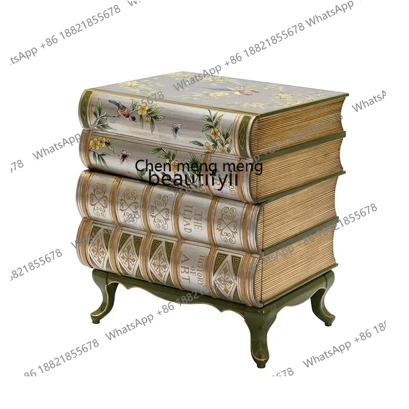 SS new style Painted flowers, book shape, sofa edge, European-style living room with small cornerss 7486