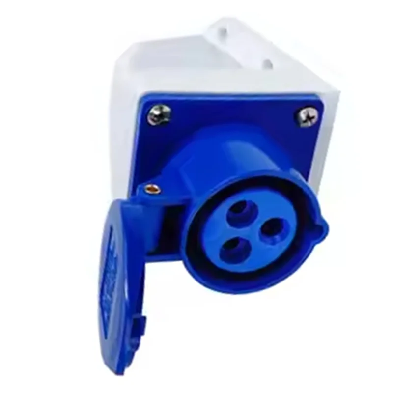 N96R IP44 Industrial Plug And Socket Waterproof Connector 3PIN 16A Water Electrical Connection Wall Mount