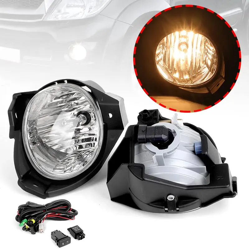 

2pcs Front Bumper Fog Light Headlights Wire Harness Switch For For Toyota Hilux Vigo 2008 2009 2010 2011 9006 Halogen Fog Lamp