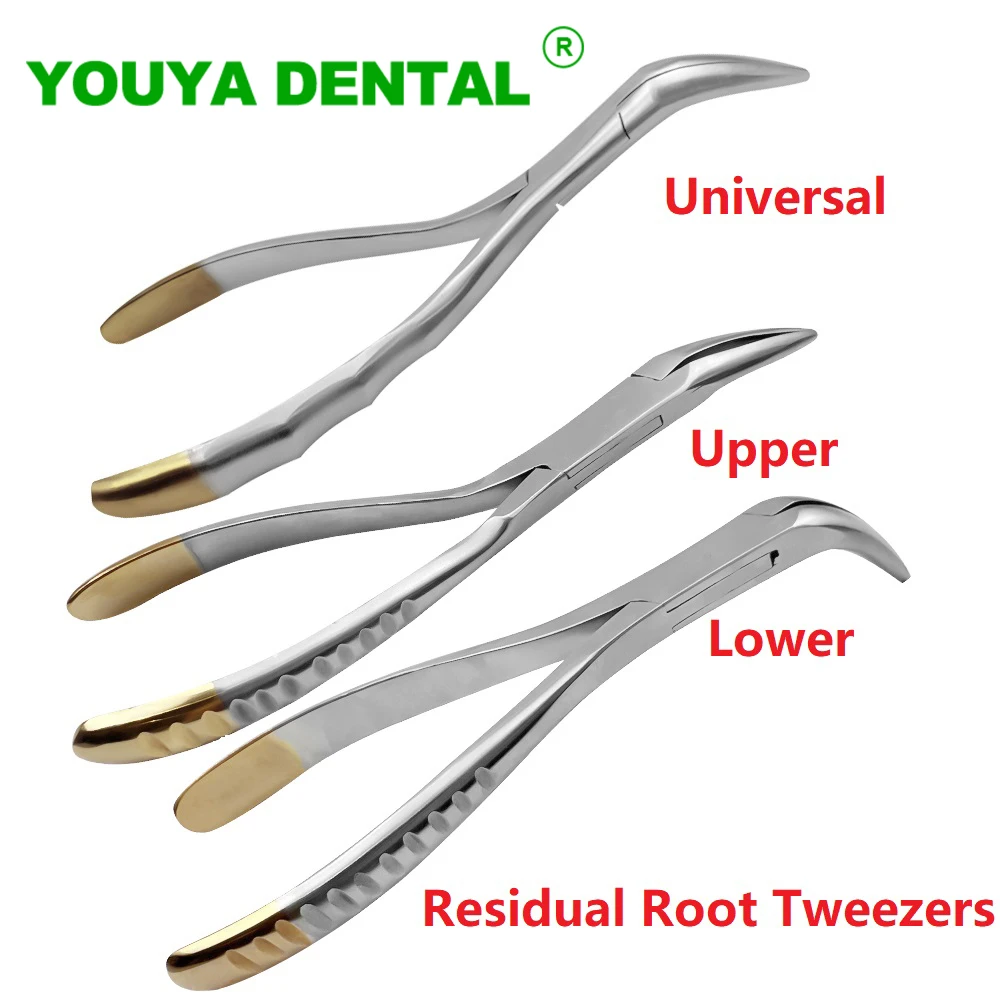 Dental Extraction Forceps Residual Root Tweezers Curved Maxillary Mandibular Teeth Universal Pliers Dentistry Dentist Instrument