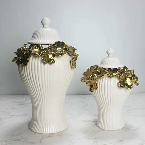 30CM  European ceramics Vase Stereoscopic Dried Fowers Arrangement Wobble Plate Living Room Entrance Ornaments Home Decorations