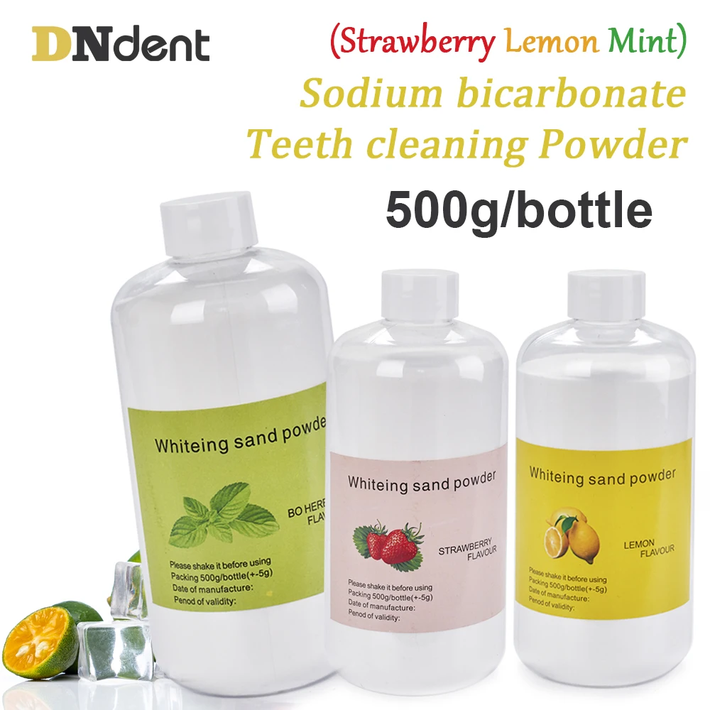 

Dental Polishing Powder for Prophy jet Air Flow Teeth Cleaning Plaque stain Removal Sodium bicarbonate Mint Lemon strawberry