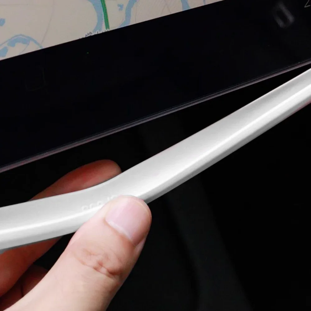 Silicone Protective Frame for Tesla Navigation Screen Protector Edge Cover Central Control Waterproof Interior Accessories
