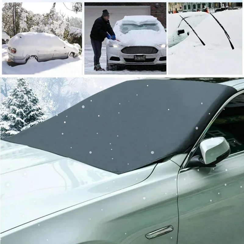 Magnetic Car Front Windscreen Cover Automobile Sunshade Cover Car Windshield Snow Sun Shade Waterproof Car Cover 210*120cm