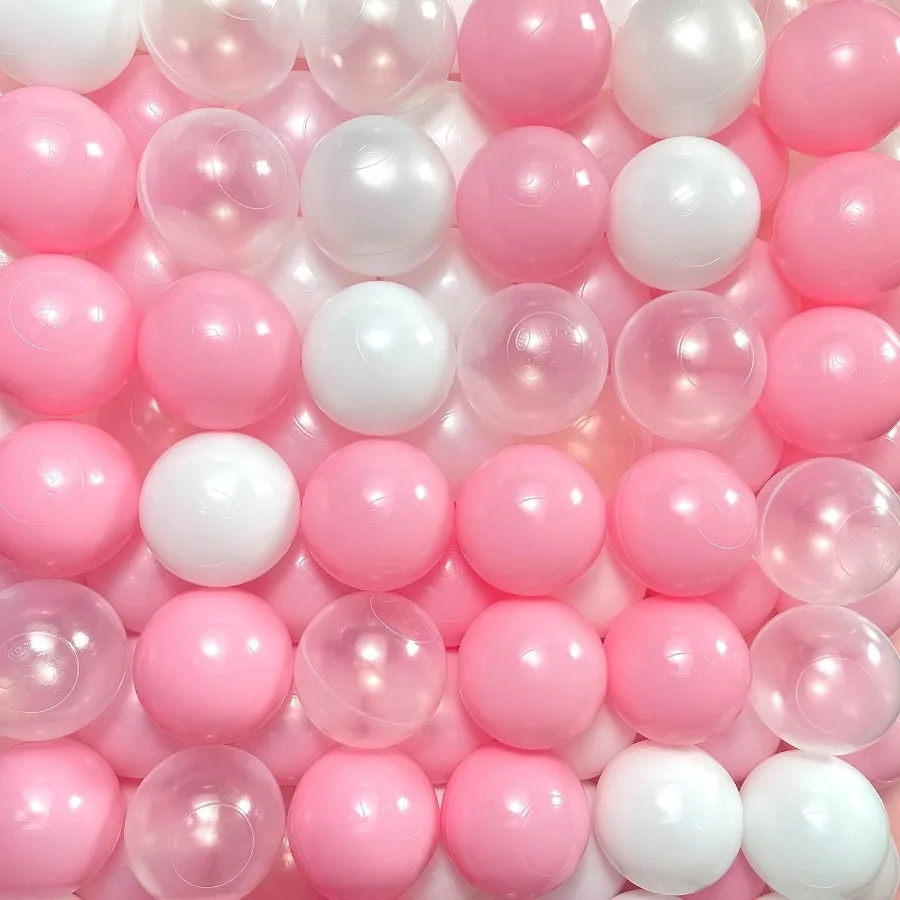 Bolas de piscina de bolas, 200 unidades, bolas de plástico para parque infantil de bolas, sin BPA, a prueba de aplastamiento, túneles para gatear, bolas para perros de compañía