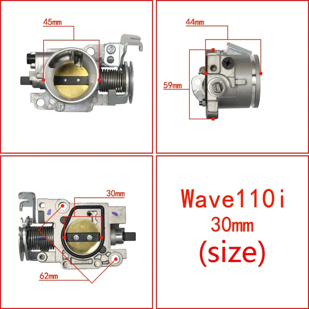 25/26/28/30/32/34mm Motorcycle Racing Throttle Body For Wave110i 125i EX5 Dream Modified Throttle Body