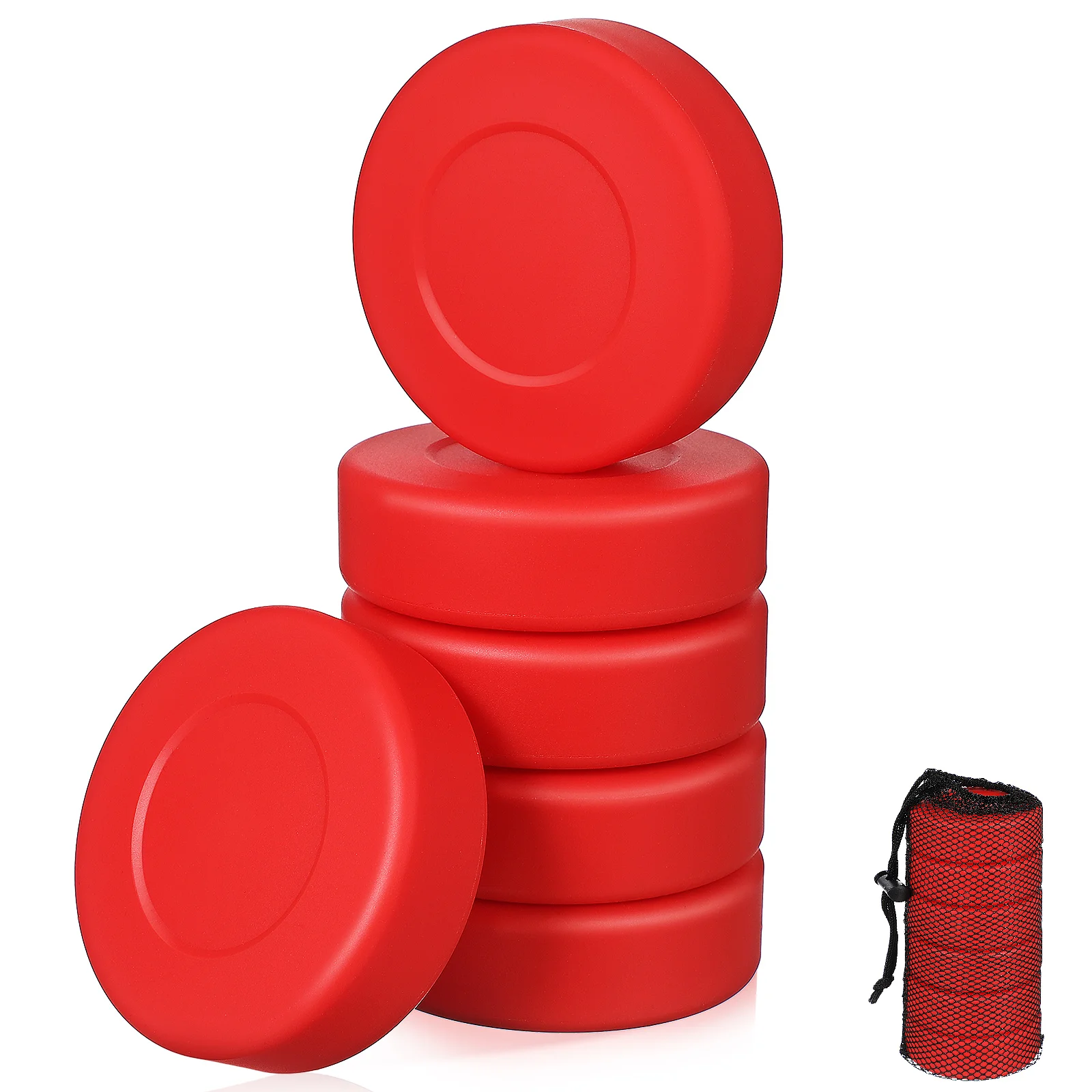 ลูกฮอกกี้เคลือบด้าน 6 ชิ้น ลูกฮอกกี้พีวีซีที่ทนทาน เหมาะสำหรับผู้เล่นทุกเพศทุกวัยและทุกระดับทักษะ