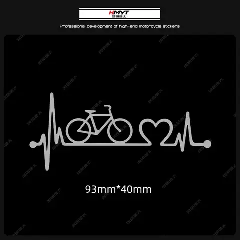 Heartbeat Bike Stickers Reflective Waterproof Decals for Bicycle Frame Top Tube Decorative Road Cycling Accessory