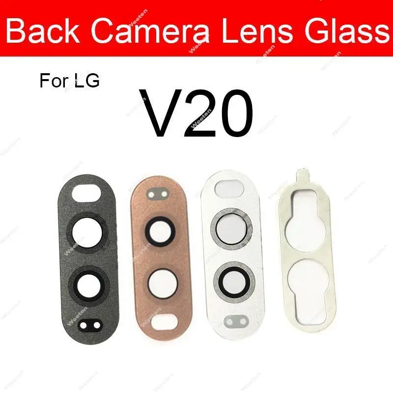 Rear Camera Glass Lens For LG V10 V20 V30 V40 V60 F600K H900 Back Camera Glass Lens With Sticker Adhesive Replacement Parts