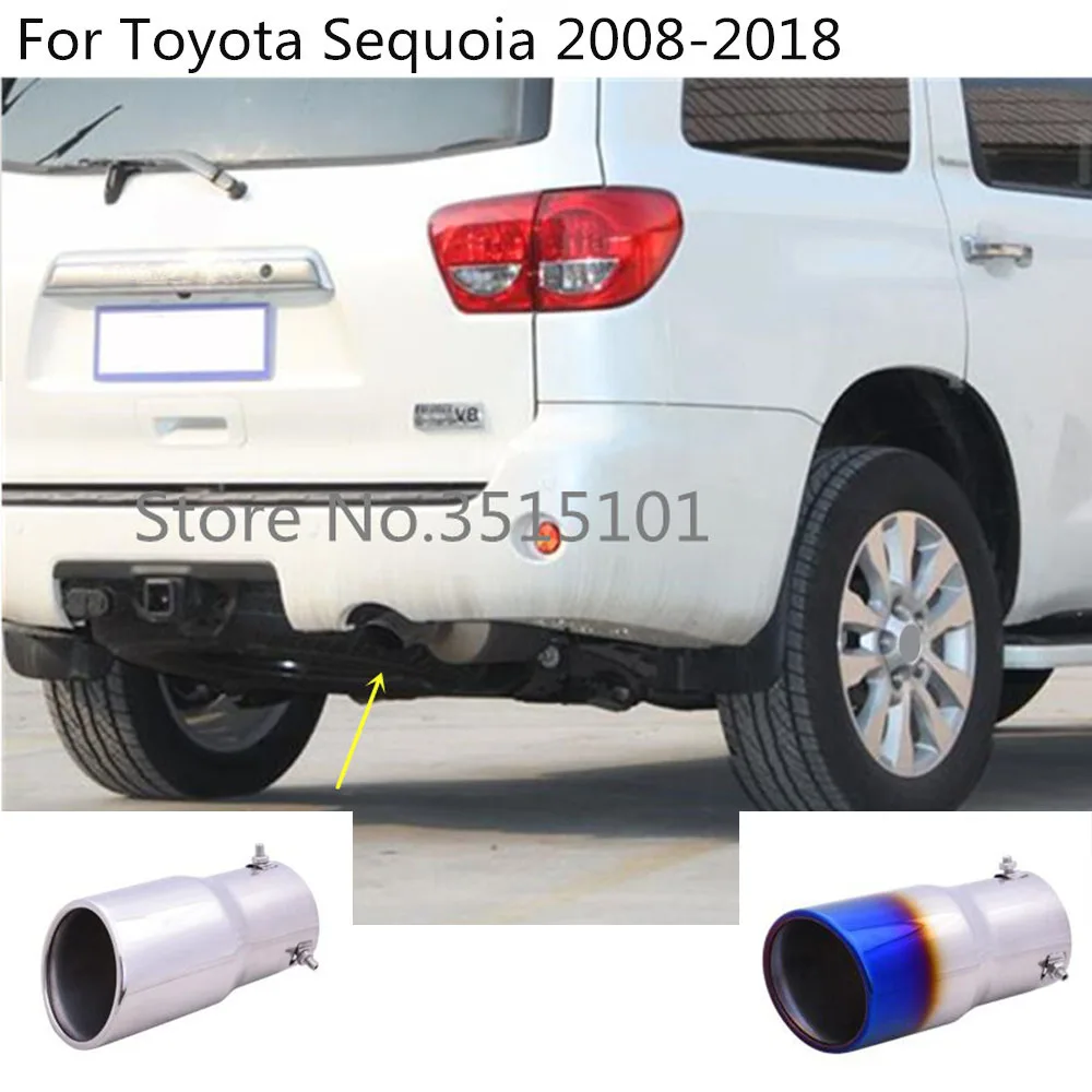 Car Styling Cover Muffler Pipe Outlet Dedicate Exhaust Tip Tail For Toyota Sequoia 2008 2009 2010 2011-2014 2015 2016 2017 2018