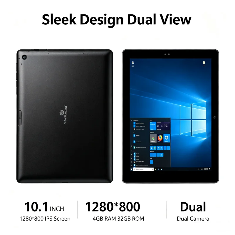 10.1 INCH 4GB RAM 64GB ROM T10 DS102 WINDOWS 10 Tablet PC 1280*800 IPS Screen WIFI Dual Core Dual Camera