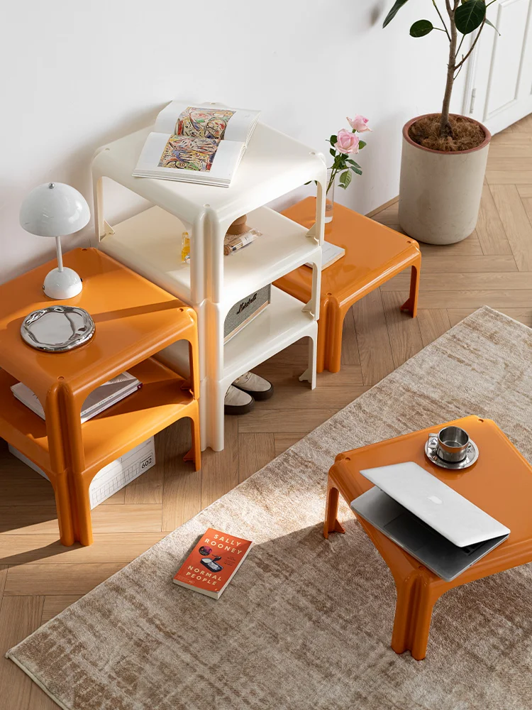 

Second-hand Plastic Sofa Side Table for Living Room Ins Small Apartment Stackable Combination Coffee Table