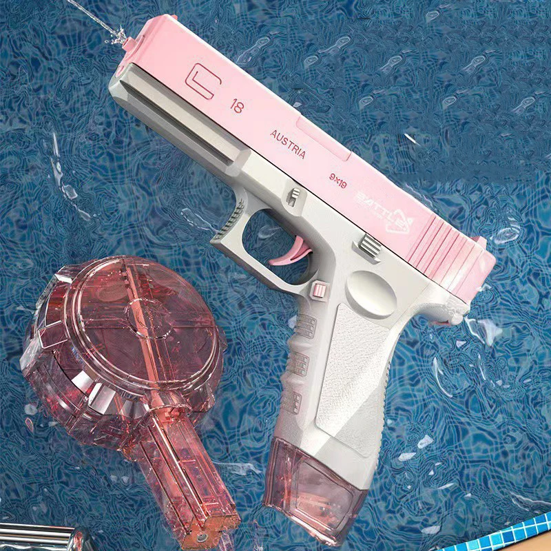 Electric Glock Water Gun Pistol Shooting Toy Large-capacity Full Automatic Summer Beach Outdoor Fun Toys Children Boys Girl Gift