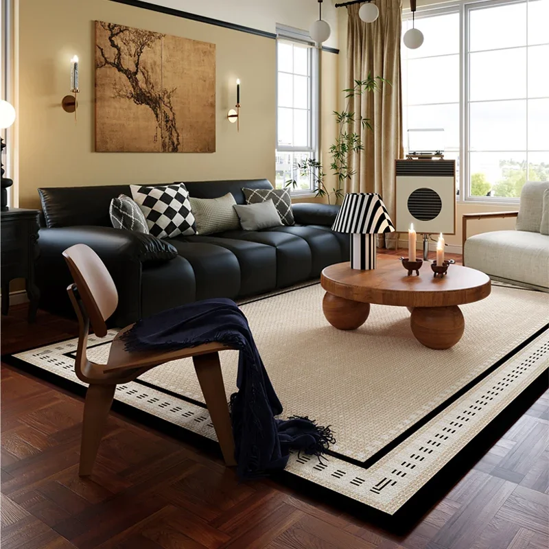 Retro American Large Area Carpet Living Room Sofa Bedroom 2024 New Light Luxury Carpets Advanced French Waterproof Anti Slip Rug