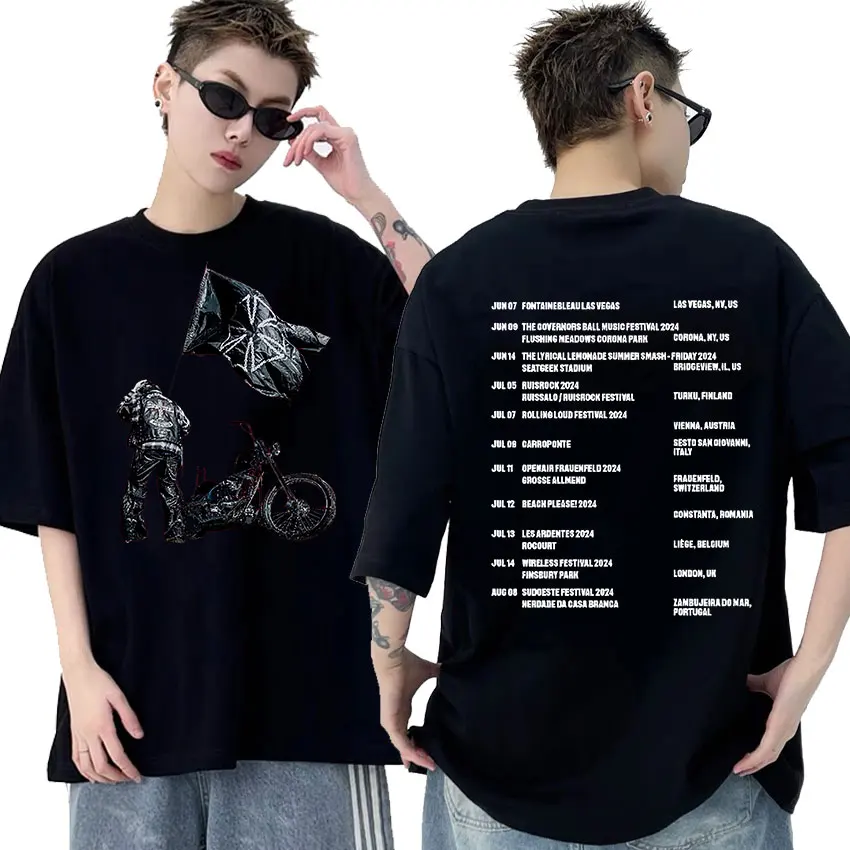 Don Toliver Hardstone Psycho 2024 Vintage T Shirt Men's Gothic Fashion Cotton Short Sleeve T-shirts Streetwear Oversized T-shirt