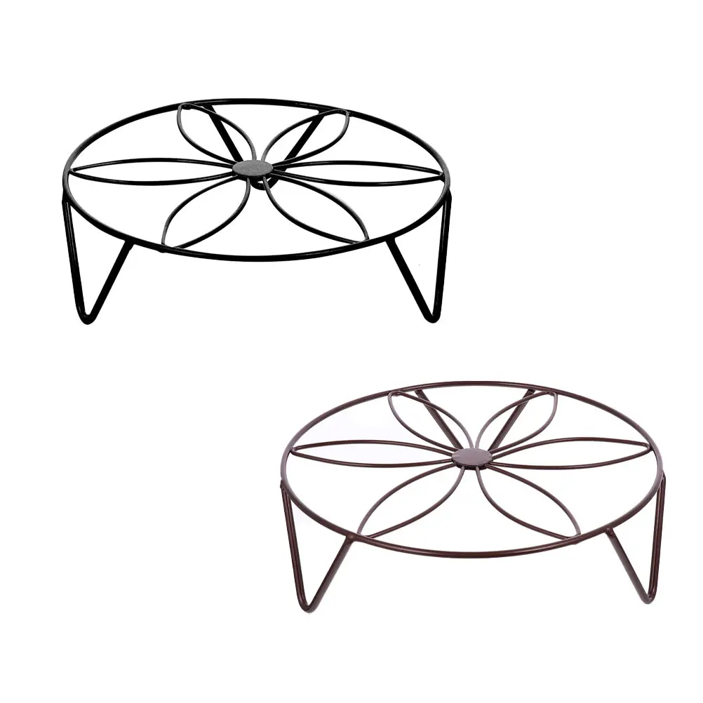 

Retro Wrought Iron Flower Pot Plant Pots Indoor Flowerpot Rack Hollow Shelf Decor Balcony Garden Room