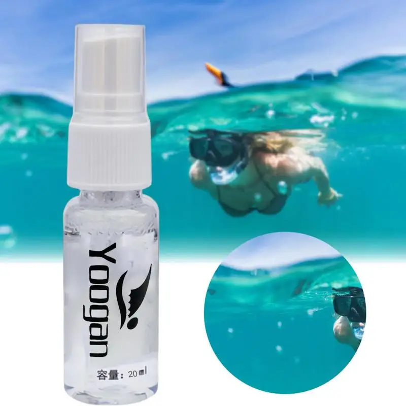 Draagbare Anti-Vernevelingsmiddel Vaste Stof Toevoegen Water Vloeibare Antifogging Agent Spray Voor Zwembril Duikmaskers Witte Fles