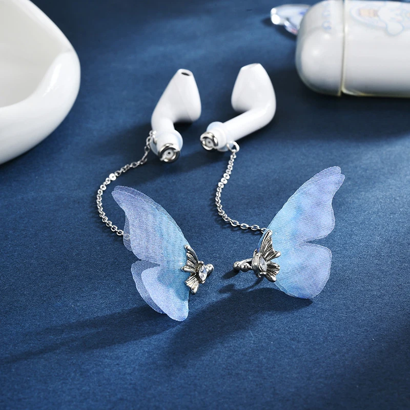 Earrings Strap For Airpods Ear Holder Clips Clip-On Anti Lost Butterfly Ear Clip For Women's Ins-Style Anti LossWireless Earhook