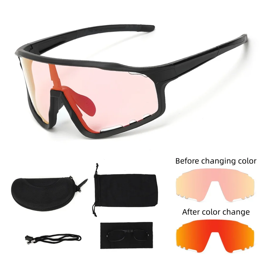 Outdoor cycling goggles, day and night color changing sports glasses, men's UV resistant sunglasses, glasses