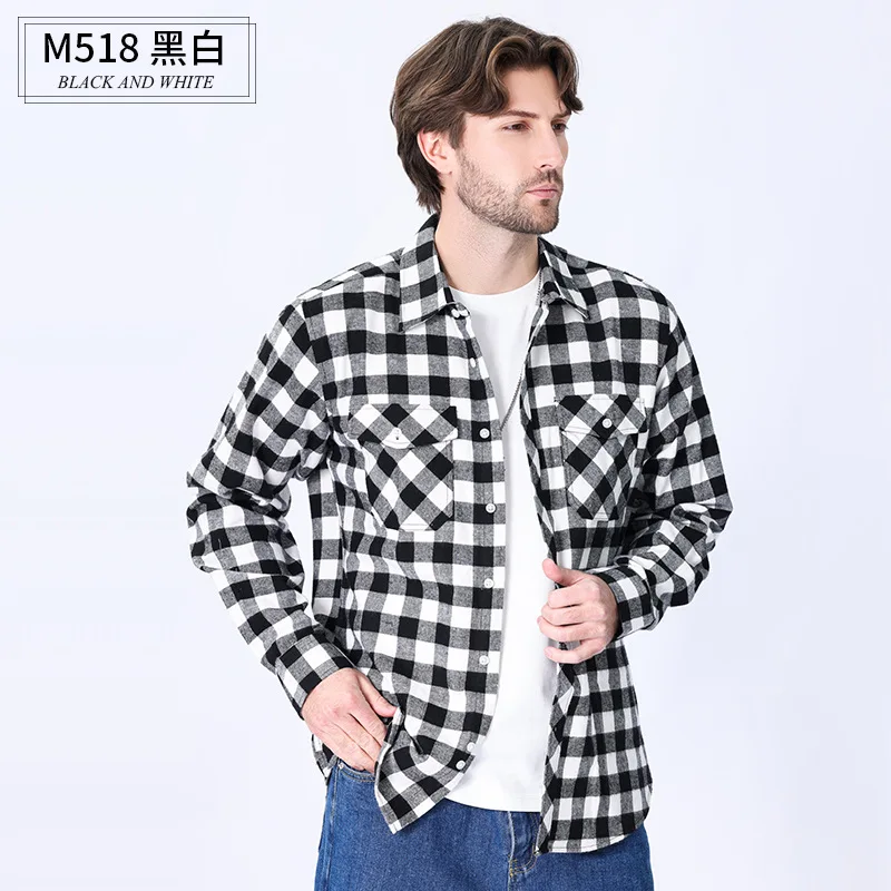 mens shirts 2024 Hot style flannel plaid american shirt men clothing camisas festival hombre cotton casual arabic streetwear top