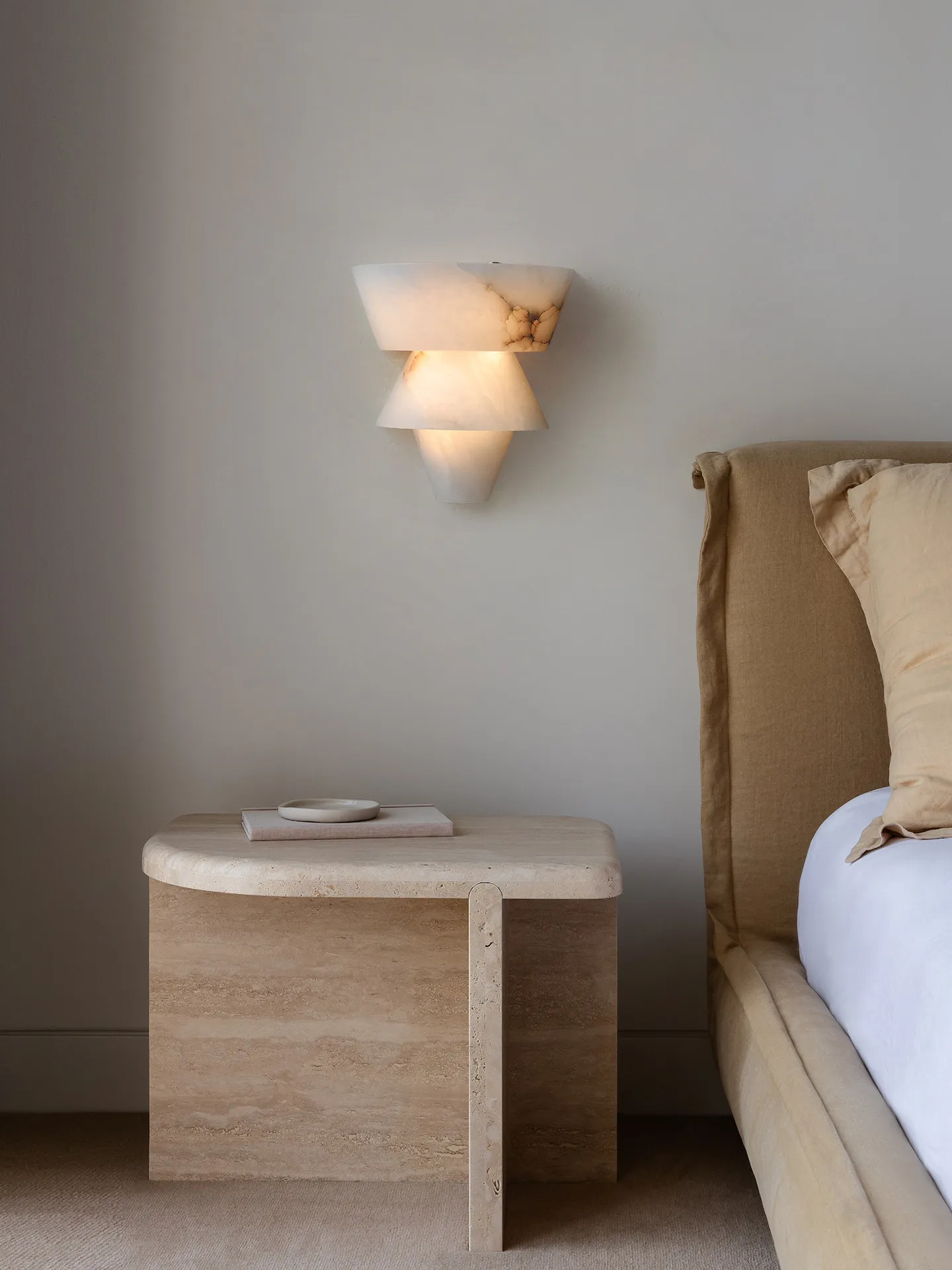Natural Alabaster Wall Sconces Marble Wall Lamp Bathroom Vanity Light Fixtures White Stone Wall Mount Lamp for Bedroom
