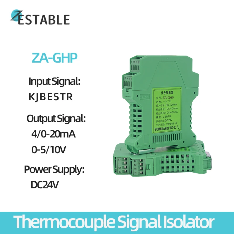 4-20mA 1/2 in 2 out thermocouple temperature sensor K/J/B type Input Multiple DC24V Power Supply Thermocouple temperature sensor