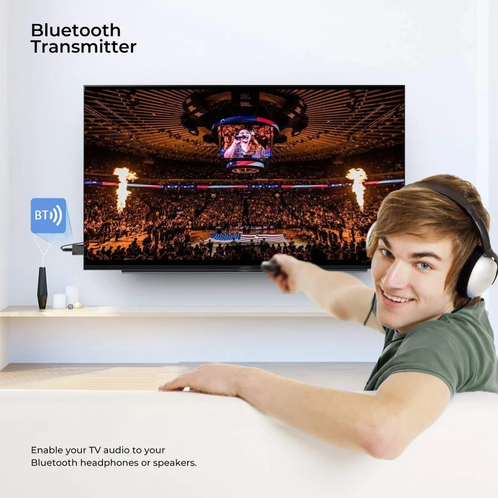 USB Bluetooth 5.0 Receiver Wireless Bluetooth Adapter 3.5mm AUX Jack for PC Car Music AUX Stereo Audio Adapter for TV Headphones view 2